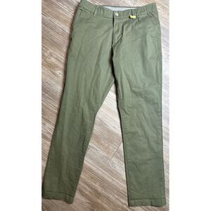 Chaps Pant Mens 32X32 Straight Fit Comfort Stretch Chino Green Flex Waistband
